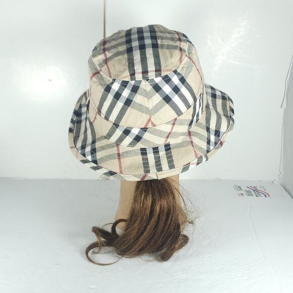 Burberry Women\'s Vintage Nova Check Medium Cotton Plaid Bucket Hat England main image 10